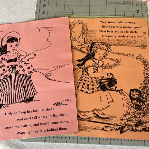 Vintage nursery/childs room wall decor, Mother Goose Rhymes, artist Ruth Karb - Picture 5 of 9